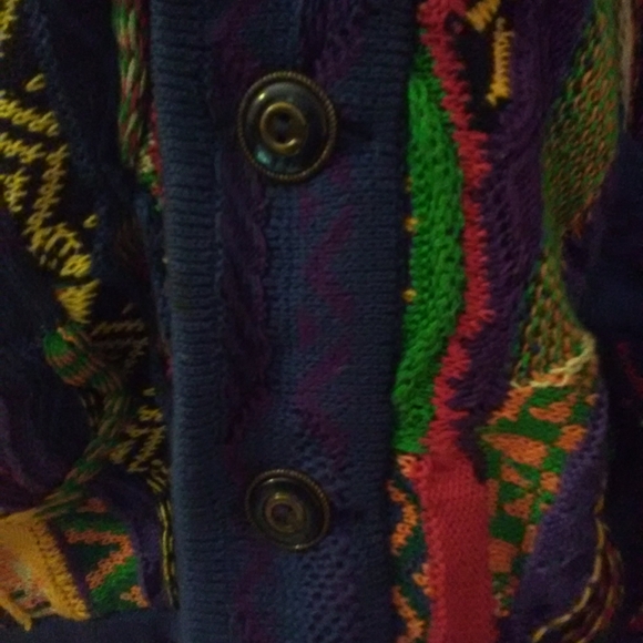 VINTAGE BNWOT COOGI JACKET LADIES/ MEN SZ. MED MULTI COLOR AUSTRALIA CRAZY AMAZ - Picture 7 of 11